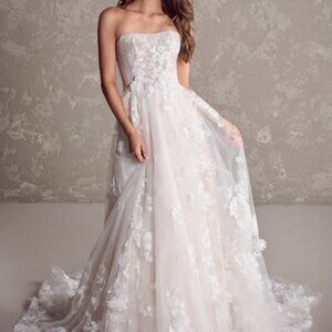 Maggie Sottero - Laila A-Line Strapless 3D Floral Wedding Gown